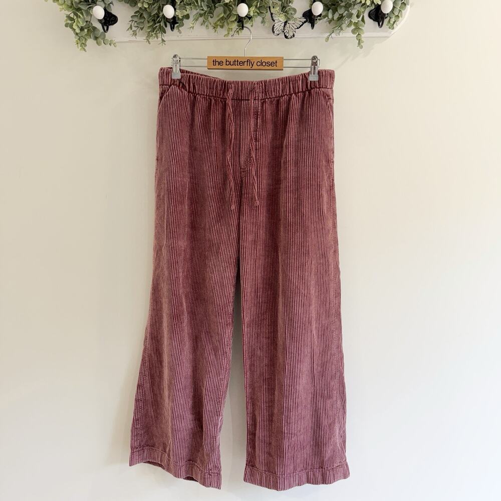 New American Eagle AE Stretch Corduroy Low-Rise Baggy Wide-Leg Pant Medium 22-5